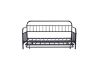 Picture of VALERIE Metal Daybed with Trundle (Black) - final sale