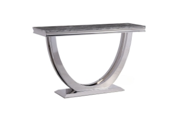 Picture of NUCCIO 55" Marble Top Stainless Steel Console Table (Dark Gray)