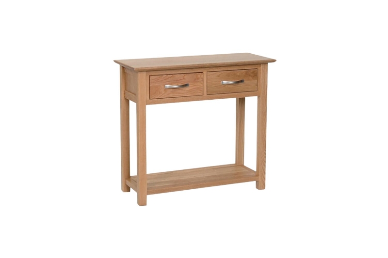 Picture of NEWLAND 2-Drawer Solid Oak Console Table