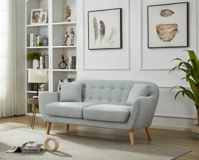 Picture of LUNA Sofa with Pillows (Light Grey) - 3 Seater (Sofa)