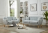 Picture of LUNA Sofa with Pillows (Light Grey) - Armchair+Loveseat+Sofa Set
