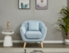Picture of LUNA Sofa with Pillows (Light Blue) - Armchair+Loveseat+Sofa Set