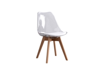 Picture of EFRON Dining Chair with White  Cushion (Clear)