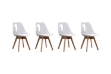 Picture of 【Pack of 4】EFRON Dining Chair with White Cushion (Clear)