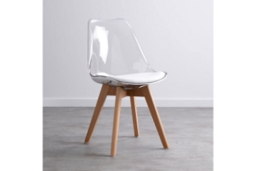 Picture of EFRON Dining Chair with White Cushion (Clear) - Each
