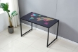 Picture of WORLD 43.5" Glass Writing Desk (Black)