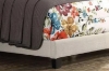 Picture of OWEN 100% Linen Upholstered & Button-Tufted Bed Frame in Queen Size (Beige)