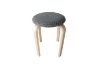 Picture of LOFT Bentwood Stackable Stool (Black & White Pad)