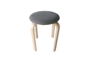 Picture of LOFT Bentwood Stackable Stool (Black & White Pad) - Single