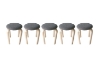 Picture of LOFT Bentwood Stackable Stool (Black & White Pad)