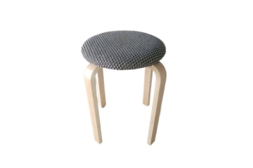 Picture of LOFT Bentwood Stackable Stool (Black & White Pad) - Each