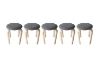 Picture of LOFT Bentwood Stackable Stool (Black & White Pad) - Single