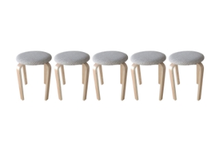 Picture of LOFT Bentwood Stackable Stool (Beige Pad) -  5 Stools in 1 Carton