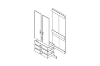 Picture of BESTA Wall Solution Modular Wardrobe - Part B (Oak Color)