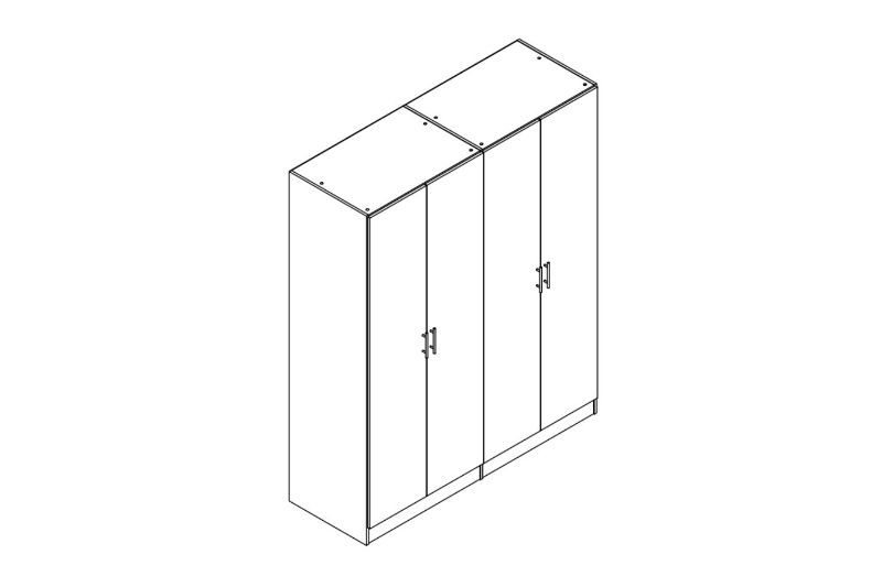 Picture of BESTA Wall Solution Modular Wardrobe - 4 Door (BFFGG)