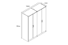 Picture of BESTA Wall Solution Modular Wardrobe System - 4 Door (BFFGG)