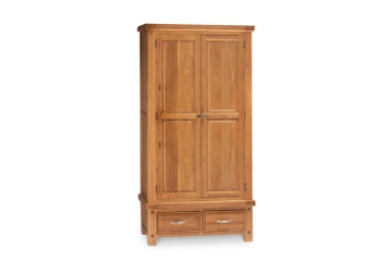 Picture of WESTMINSTER Solid Oak Wood 2-Door and 2-Drawer Wardrobe