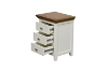 Picture of NOTTINGHAM 3-Drawer Solid Oak Nightstand (White)