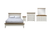 Picture of NOTTINGHAM 5PC Solid Oak Bedroom Combo Set in Queen/Eastern King Size (White)
