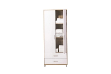Picture of DUBLIN 2-Door 2-Drawer Wardrobe (White + Oak Color)