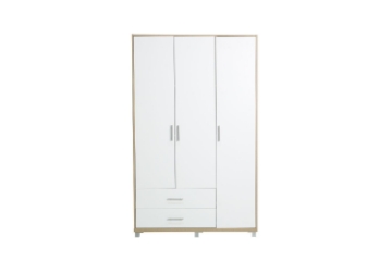 Picture of DUBLIN 3-Door 2-Drawer Wardrobe (White + Oak Color)