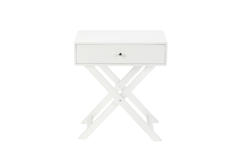 Picture of LINO 1-Drawer Foldable Bedside Table (White)