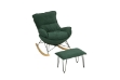 Picture of LOBSTER Fabric Rocking Chair with Footstool (Green)
