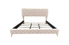 Picture of ZARAGO Linen Upholstered Button-Tufted Bed Frame (Beige) -  Queen Size