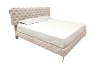 Picture of ZARAGO Linen Upholstered Button-Tufted Bed Frame (Beige) -  Queen Size