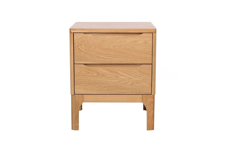 Picture of HELSINKI Solid Oak 2-Drawer Bedside Table