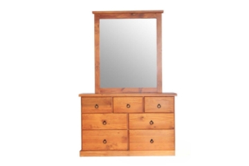 Picture of SAMANTHA 7-Drawer Solid Pine Dresser with Mirror