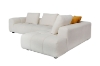 Picture of PADUA Fabric Sectional Sofa (Cream) - Facing Left