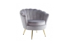 Picture of EVELYN Curved Flared Accent Velvet Chair (Grey)