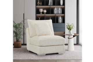 Picture of WINSTON Corduroy Modular Sofa (Beige) - Armless Chair