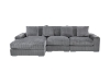 Picture of WINSTON Corduroy Modular Sectional Sofa with Ottoman (Grey)