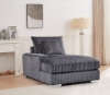 Picture of WINSTON Corduroy Modular Sectional Sofa with Ottoman (Grey)