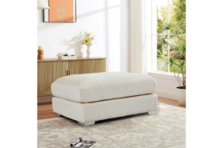 Picture of WINSTON Corduroy Modular Sectional Sofa (Beige) - Ottoman Only	