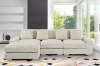 Picture of WINSTON Corduroy Modular Sectional Sofa (Beige) - Facing Left without Ottoman (3PC Set )	