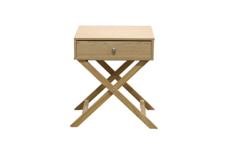 Picture of LINO 1-Drawer Foldable Bedside Table (Oak)