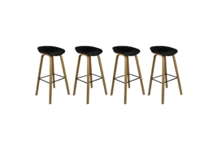 Picture of 【Pack of 4】PURCH H25.5" Counter Height Stool Metal Legs (Black)