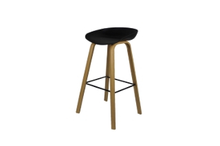 Picture of PURCH H25.5" Counter Height Stool Metal Legs (Black) - Each