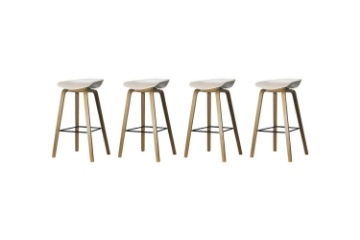 Picture of PURCH H25.5" Barstool Metal Legs (White)  - 4 Chairs in 1 Carton