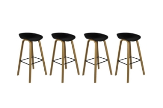 Picture of PURCH H29.5" Barstool Metal Legs (Black) - 4 Chairs in 1 Carton