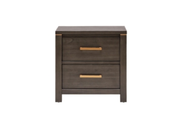 Picture of NATALIE  2-Drawer Nightstand (Weathered Grey)