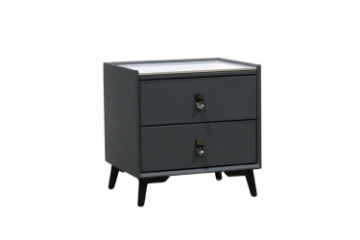 Picture of CUBA 2-Drawer Bedside Table (Dark grey)