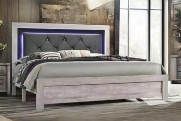 Picture of DELIA Upholstery Bed Frame with LED Headboard in Queen/King Size