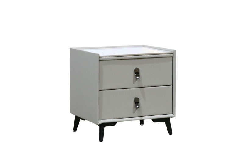 Picture of AUGUSTA 2-Drawer Nightstand (Light Grey)
