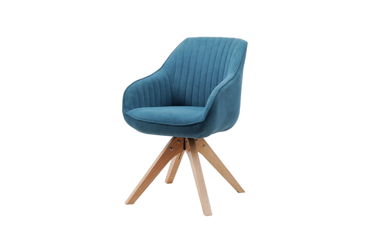 360° Swivel Fabric Arm Chair (Blue) 2PC in 1 Carton