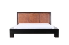 Picture of TANZANIA Solid Teak Bed Frame in Queen/King Size (Genuine Cowhide)