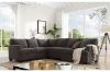 Picture of OLYMPIA Fabric Sectional Sofa (Dark Grey) - Facing Left